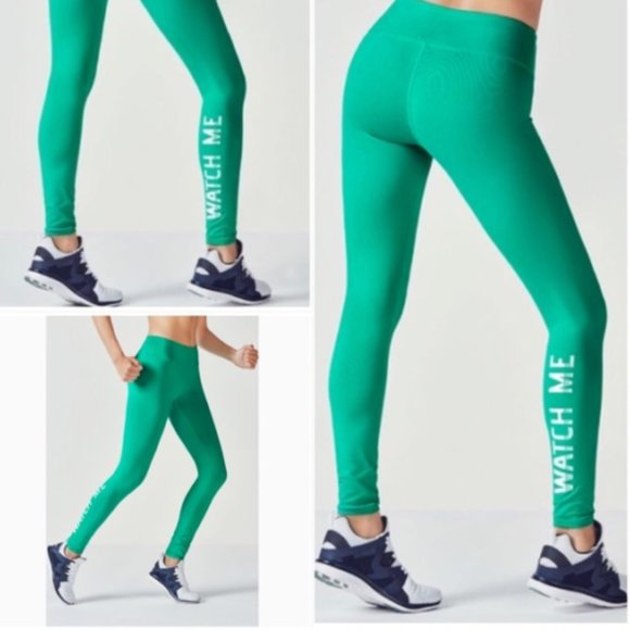 Fabletics Salar Demi Lovato "Watch Me" Green Leggings: Size X-SMALL - Picture 1 of 4